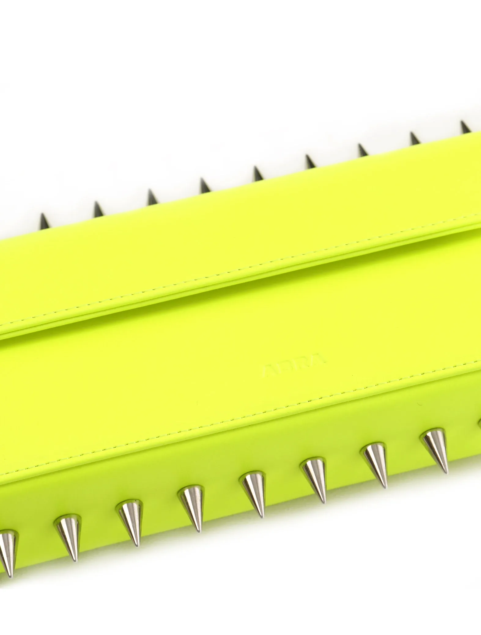 ABRA Neon Yellow Spike Baguette Bag