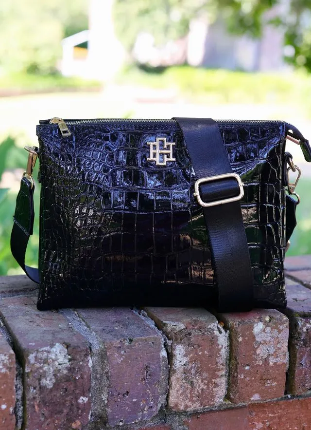 Ariana Crossbody Black Patent