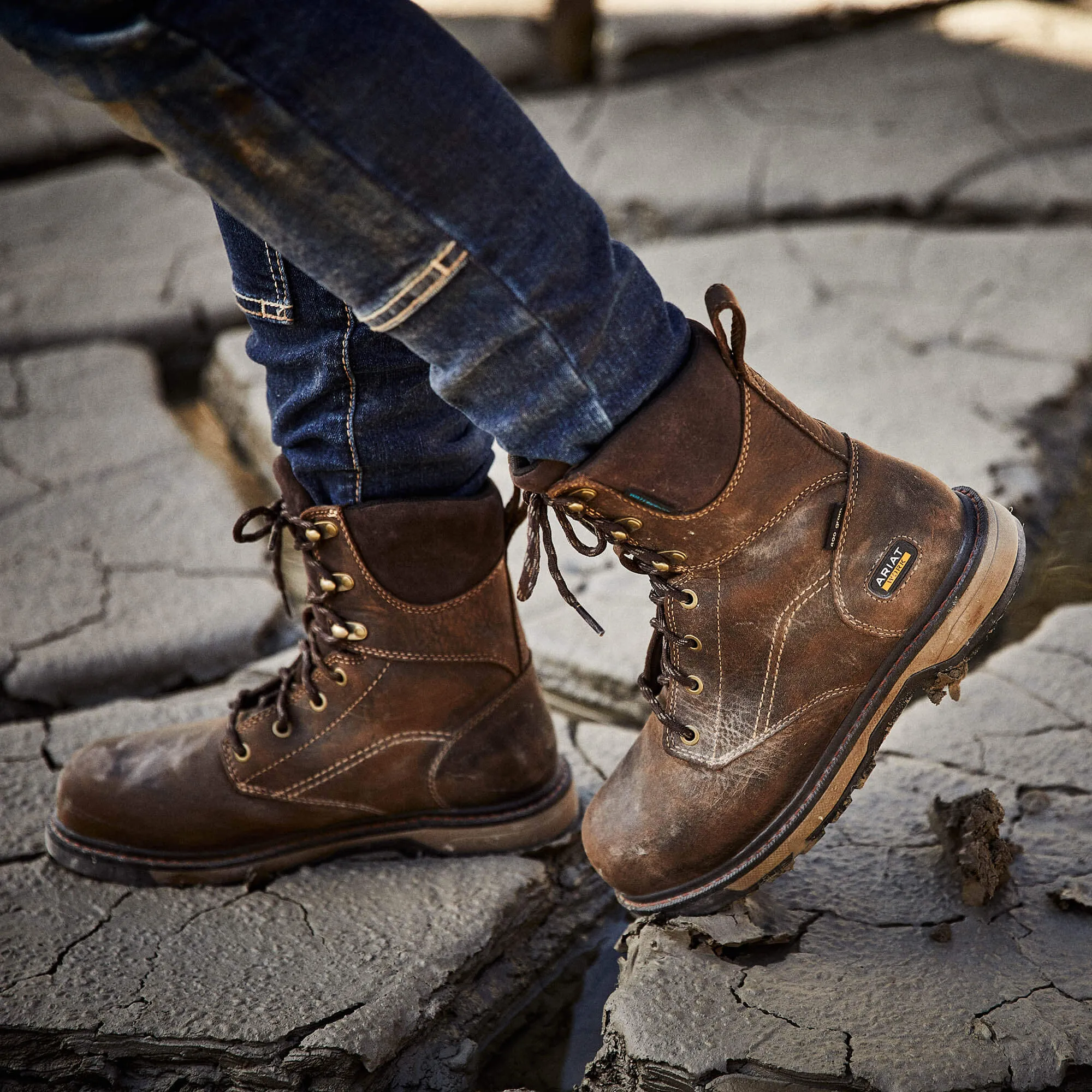 Ariat Women's Riveter CSA 8 Comp Toe WP 400G Ins PR Work Boot - Brown - 10036707