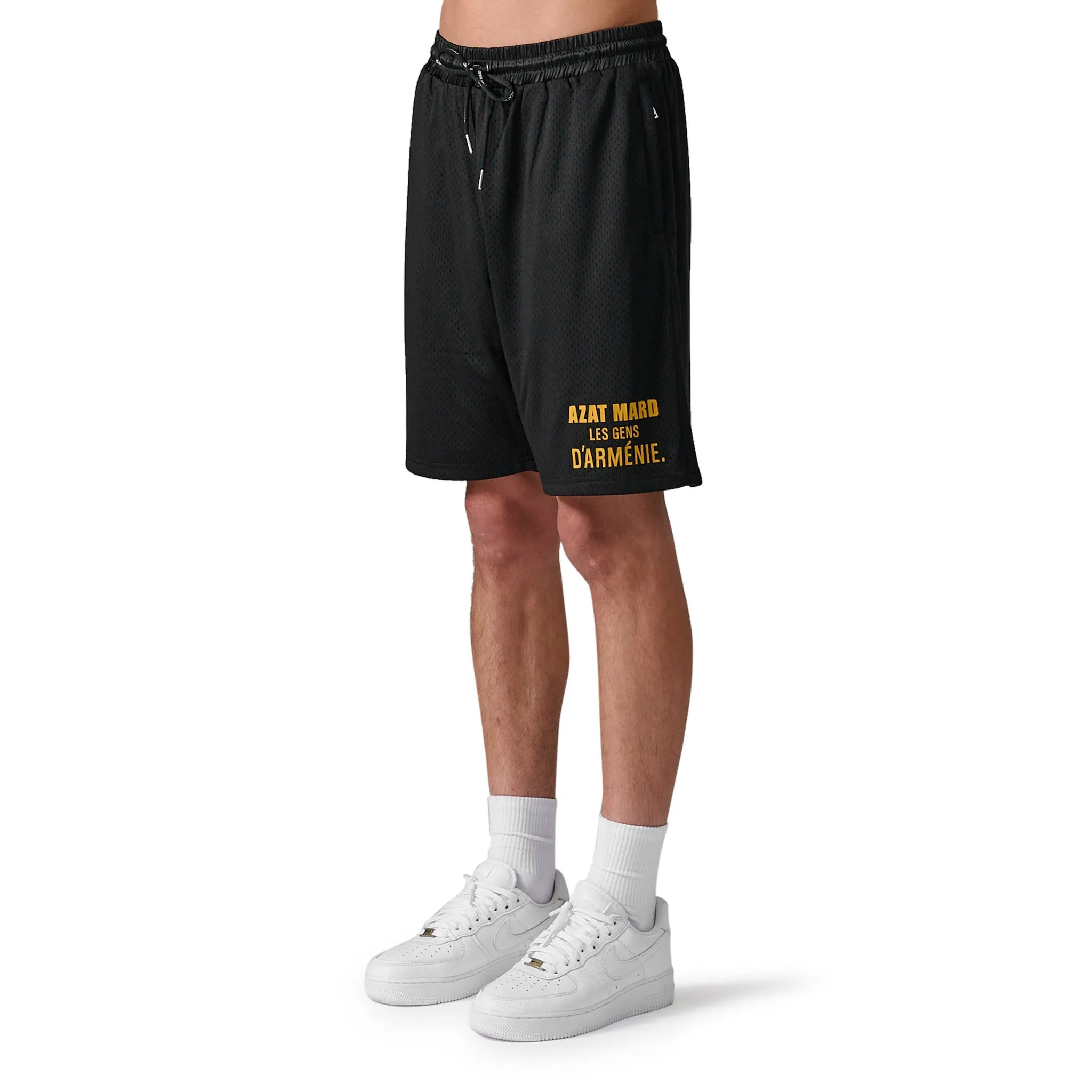 Azat Mard Les Gens Mesh Shorts Black