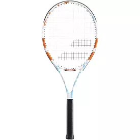 Babolat Evoke 102 Prestrung Tennis Racquet [White/Blue/Orange]