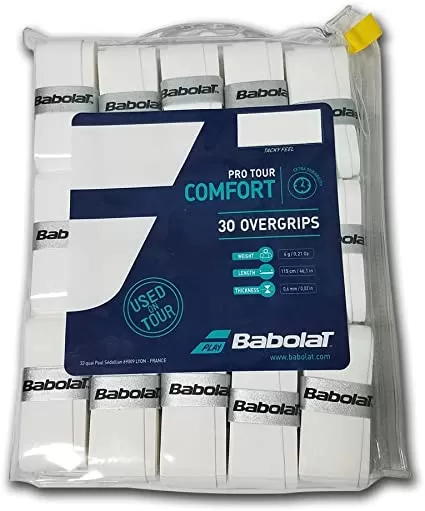 Babolat Pro Tour Overgrip - 30 Pack - White