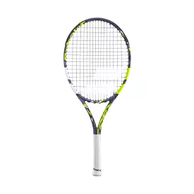 Babolat Pure Aero JR 25 Prestrung Junior Tennis Racquet [Grey/Yellow/White]