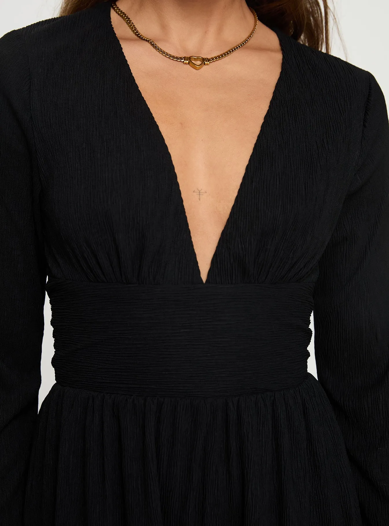 Bernardi Long Sleeve Playsuit Black