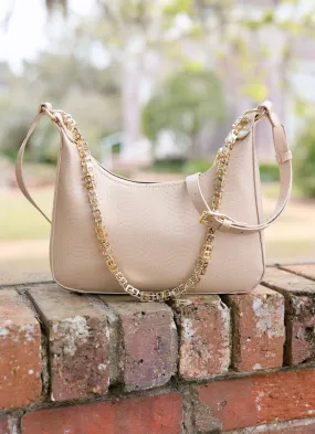 Billie Crossbody with Chain TAUPE