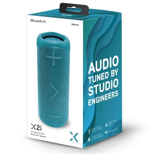 BlueAnt X2i Portable Bluetooth Speakers 20W Ocean Blue