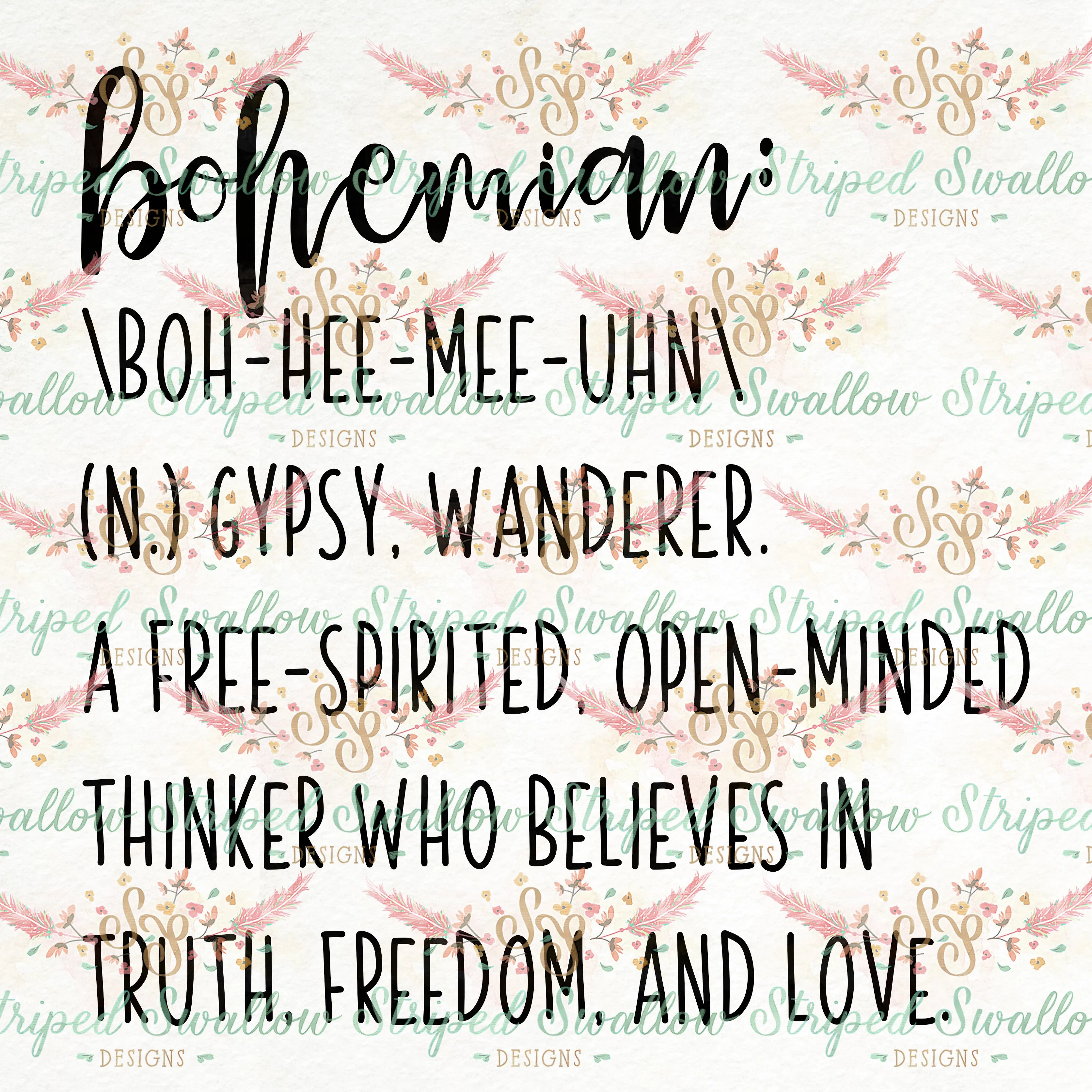 Bohemian Digital Cut File