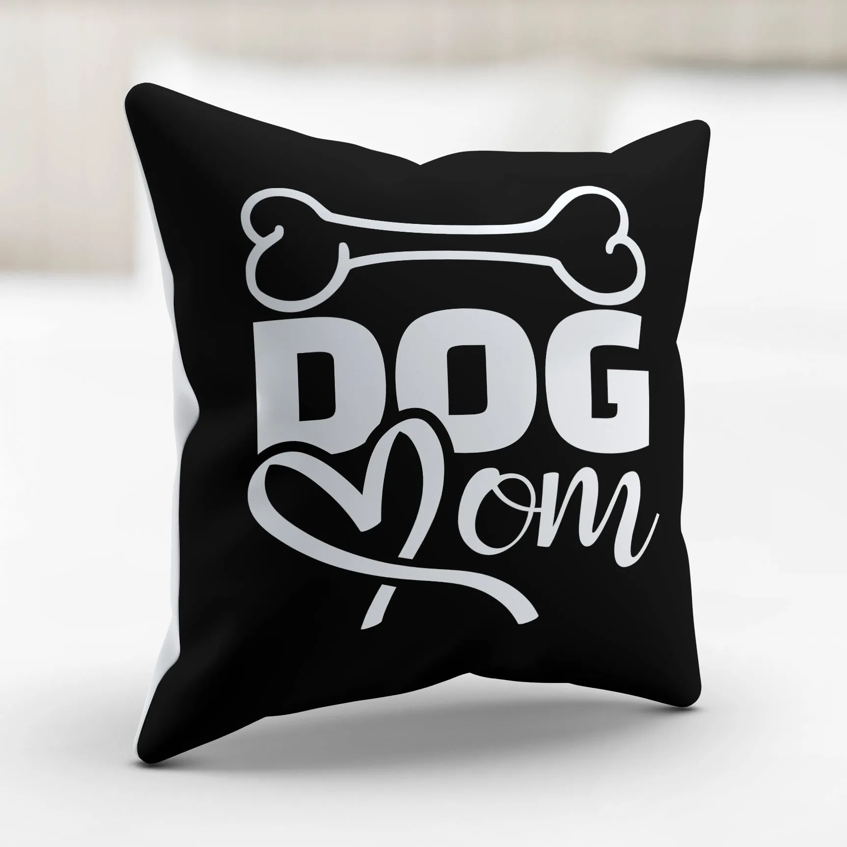 Bone Dog Mom Pillow Cover