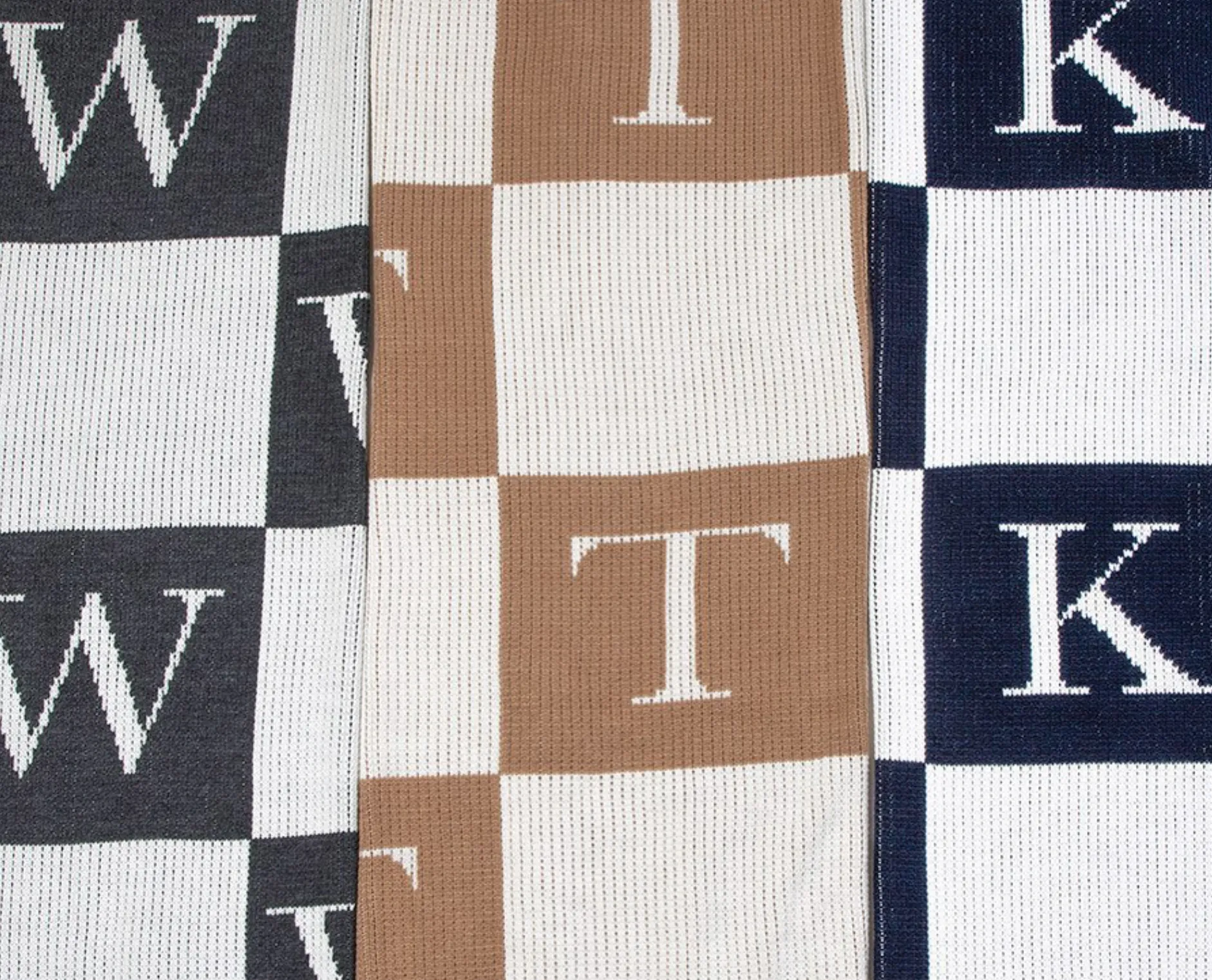 Butterscotch Initial Block Custom Blanket