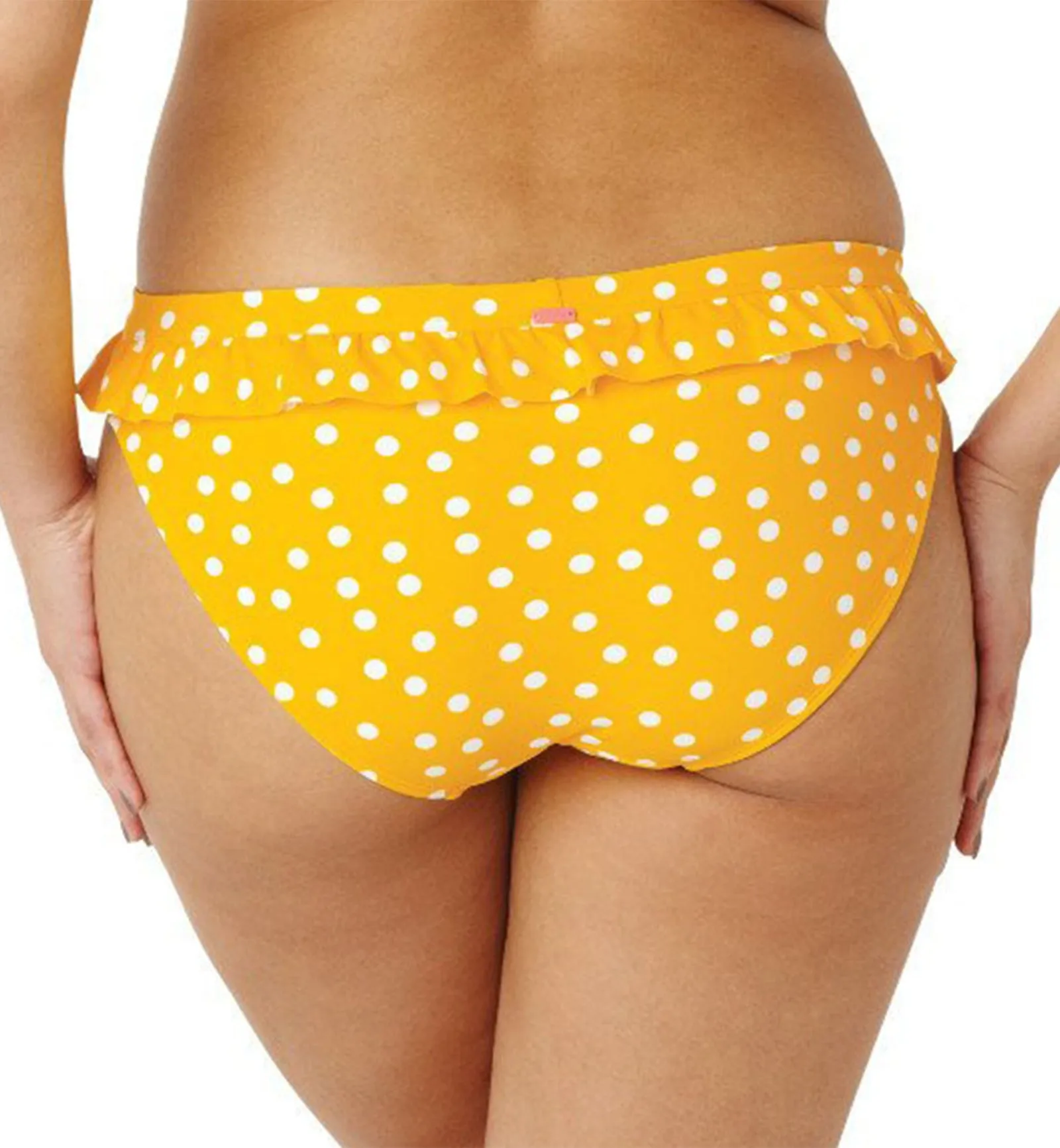 Cleo by Panache Betty Frill Swim Brief (CW0039) - Yellow Spot