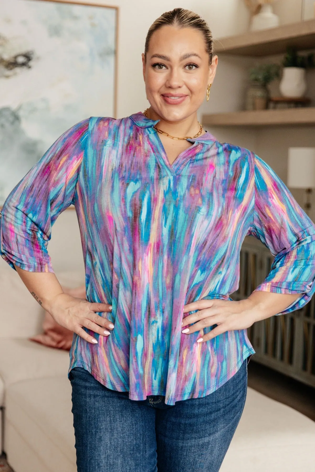 Colorful Work to Play Blouse