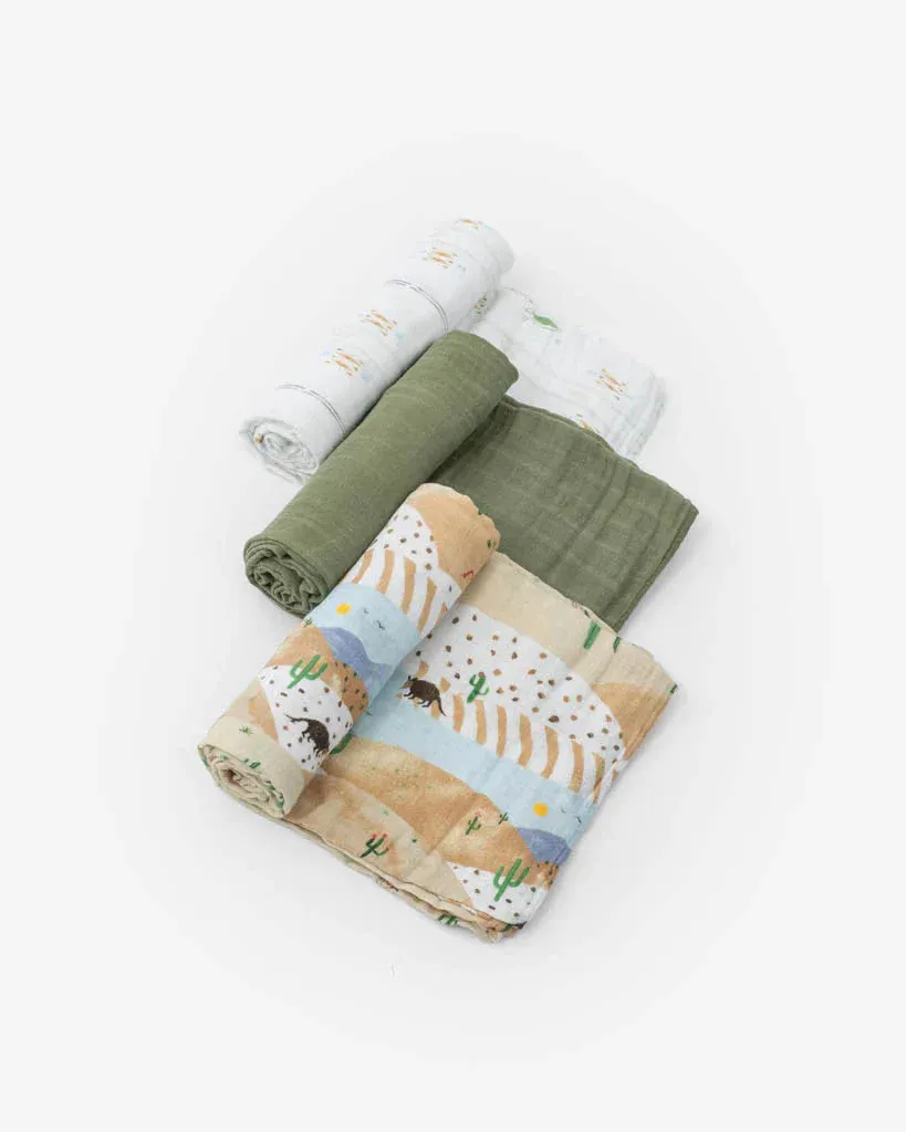 Cotton Swaddle Set, Desert Hills