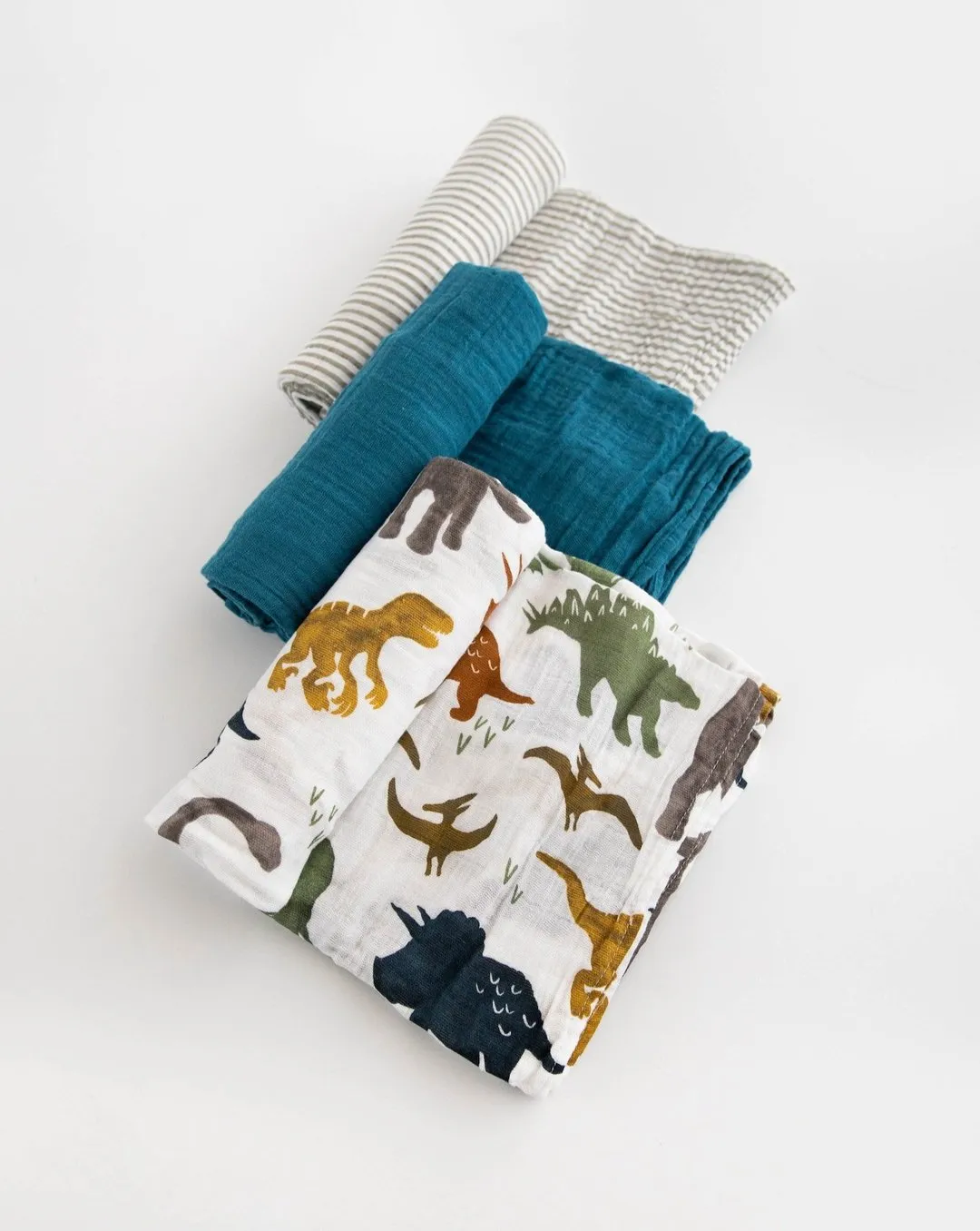 Cotton Swaddle Set, Dino Friends 2