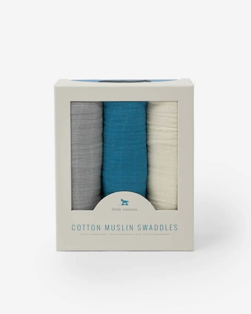 Cotton Swaddle Set, Lake