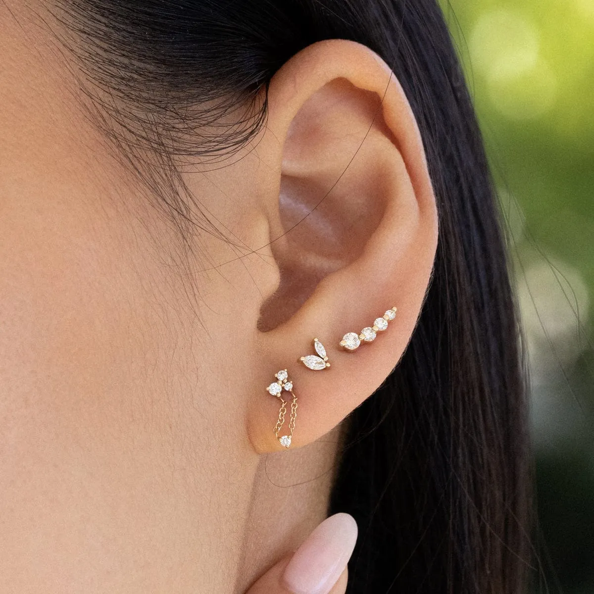 Curved Diamond Studs