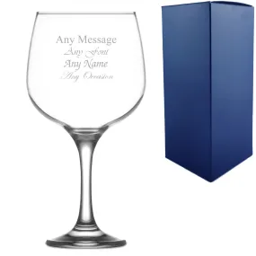 Engraved Combinato Gin Balloon Cocktail Glass, Personalise with Any Name or Message