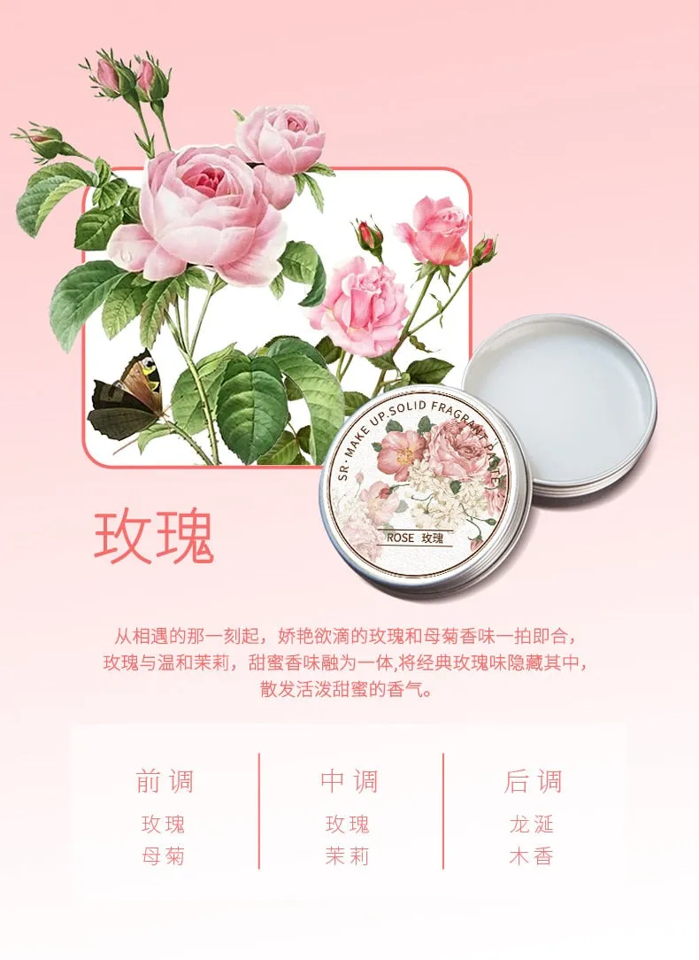 Fresh and Elegant Female Solid Perfumes Portable