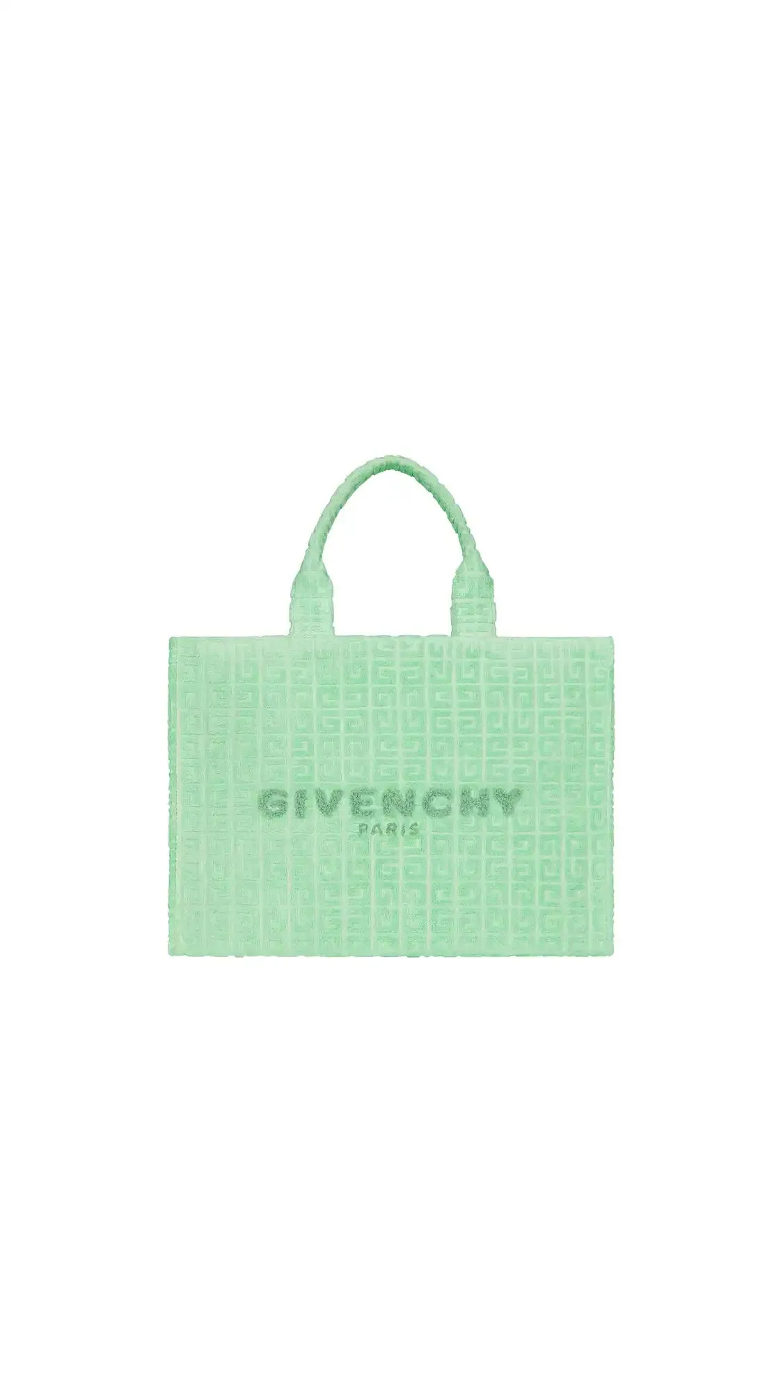 G-Tote Bag In 4G Cotton Towelling - Aqua Green