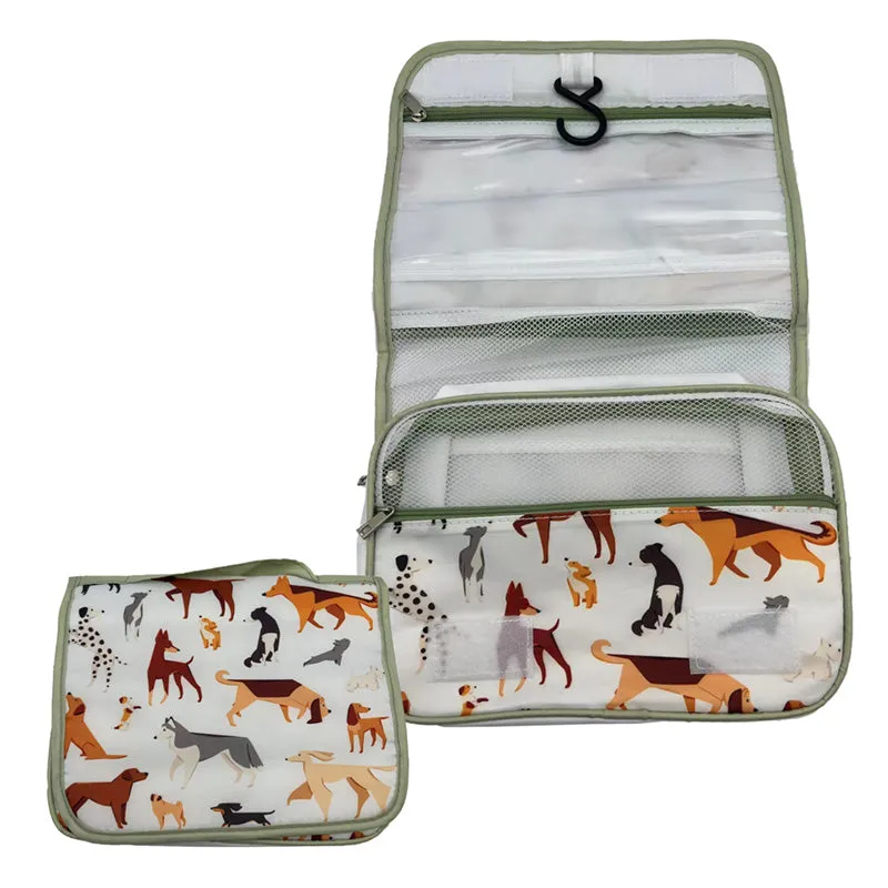 Hanging Make Up Toiletry Wash Bag - Barks Dog BAG206