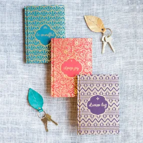 Hardbound Metallic Inspirational Message Journals (3 colors)