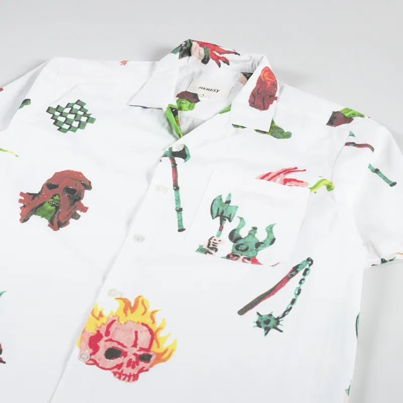 Heresy Dungeon Print Shirt White