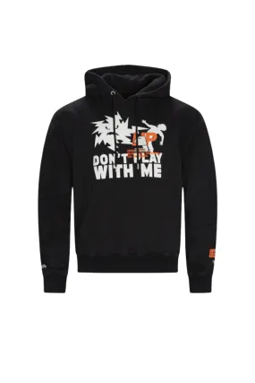 Heron Preston Graphic Slogan Printed Black Hoodie