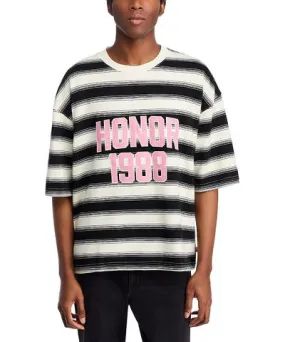 Honor The Gift 1988 Boxy Striped Graphic Tee