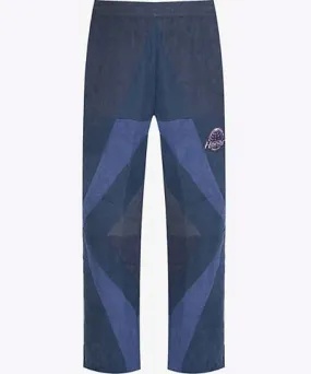 Honor The Gift Mens Navy Honor Color Block zip-pockets relaxed-fit woven-blend trousers