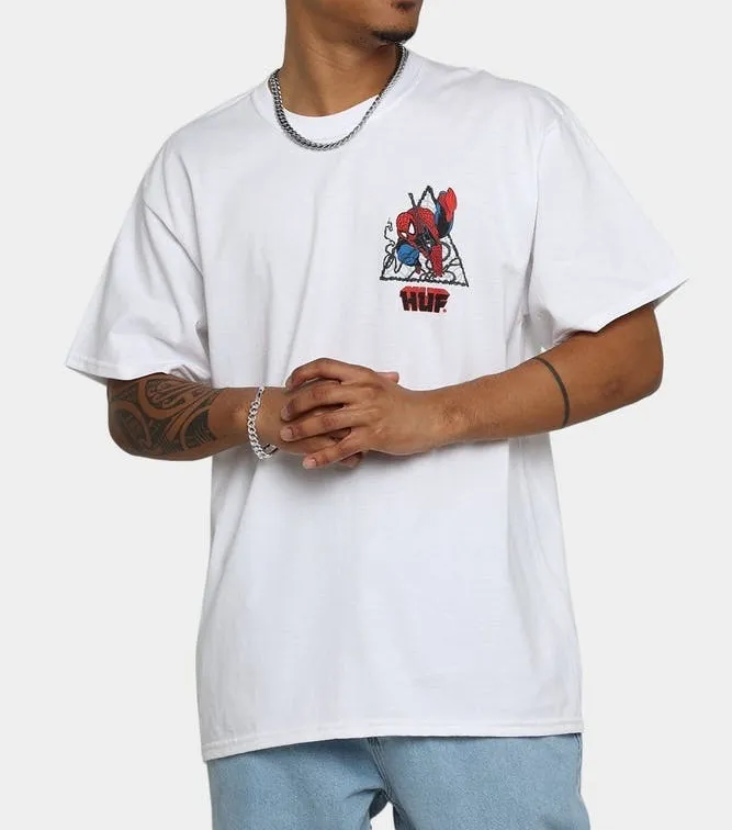 HUF  |Crew Neck Street Style Collaboration Cotton Short Sleeves