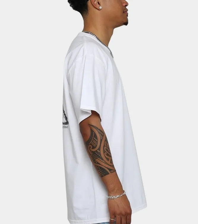 HUF  |Crew Neck Street Style Collaboration Cotton Short Sleeves