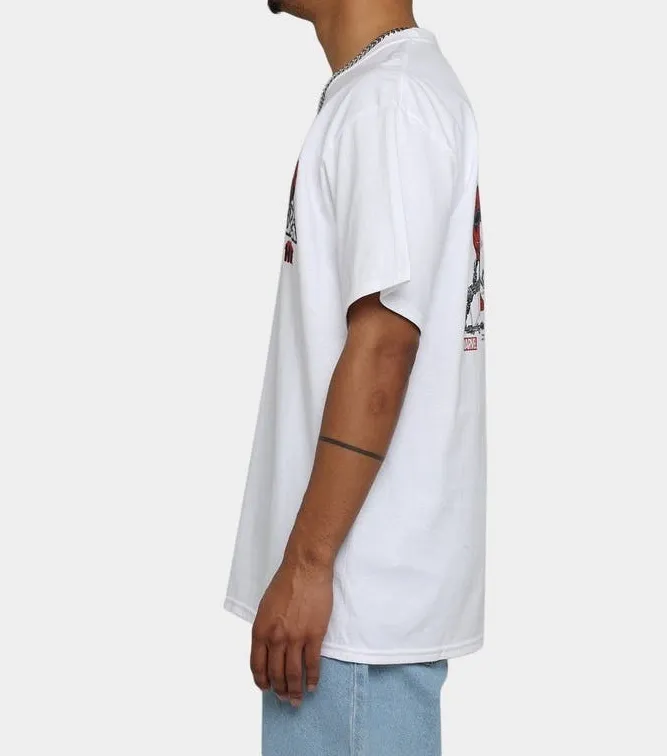 HUF  |Crew Neck Street Style Collaboration Cotton Short Sleeves