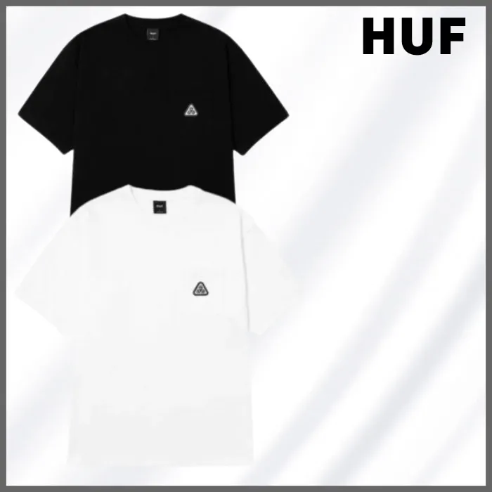 HUF  |Crew Neck Unisex Street Style Plain Short Sleeves Logo