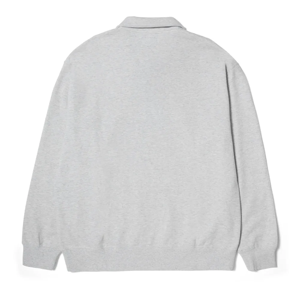 HUF SLATE QUARTER ZIP FLEECE // HEATHER GREY