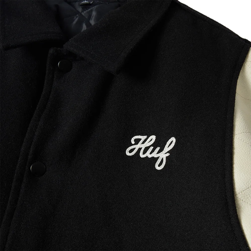 HUF SONG VARSITY JACKET // BLACK