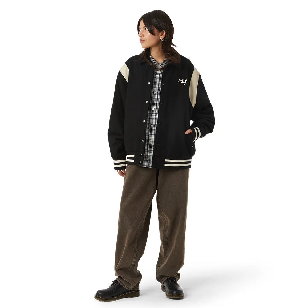 HUF SONG VARSITY JACKET // BLACK