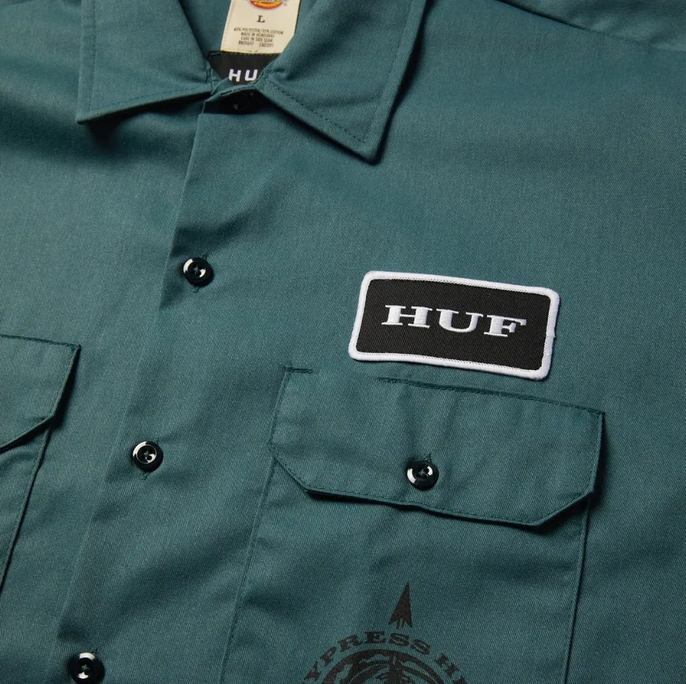 HUF  |Unisex Street Style Collaboration Plain Logo Skater Style