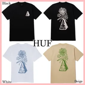 HUF  |Unisex Street Style Plain Cotton Short Sleeves Logo