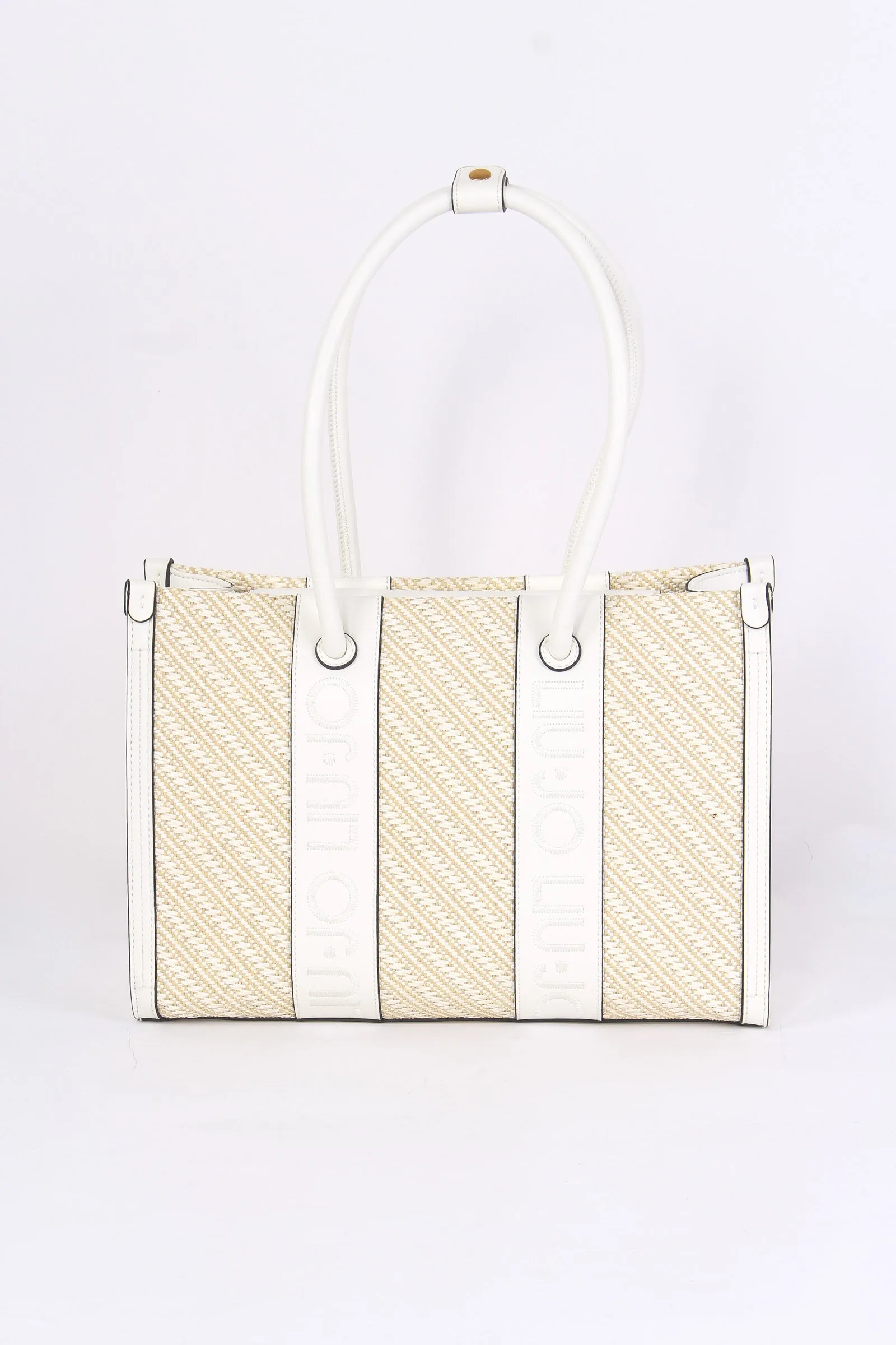 L Tote Intreccio Off White