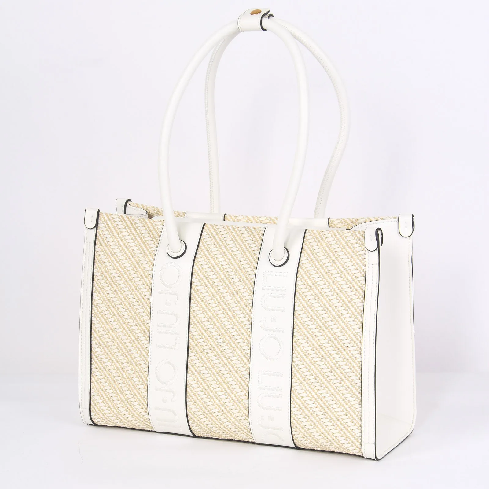 L Tote Intreccio Off White