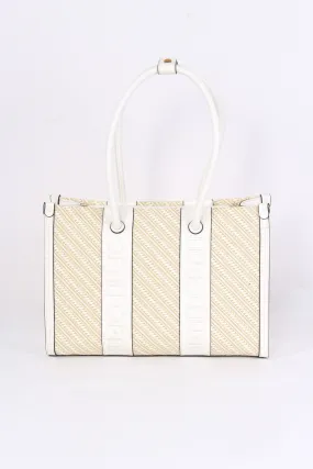 L Tote Intreccio Off White