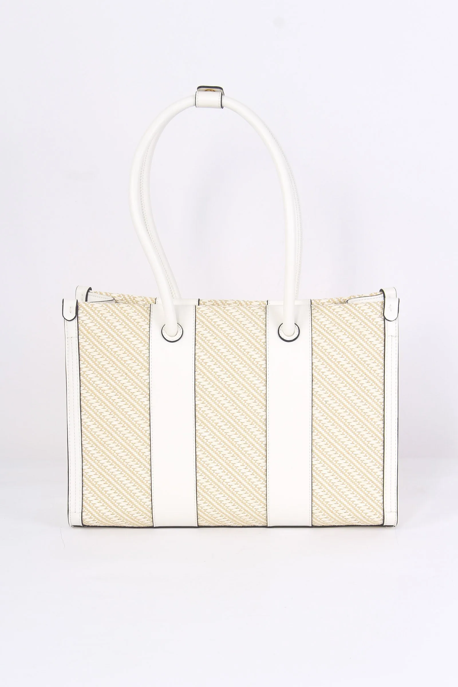 L Tote Intreccio Off White