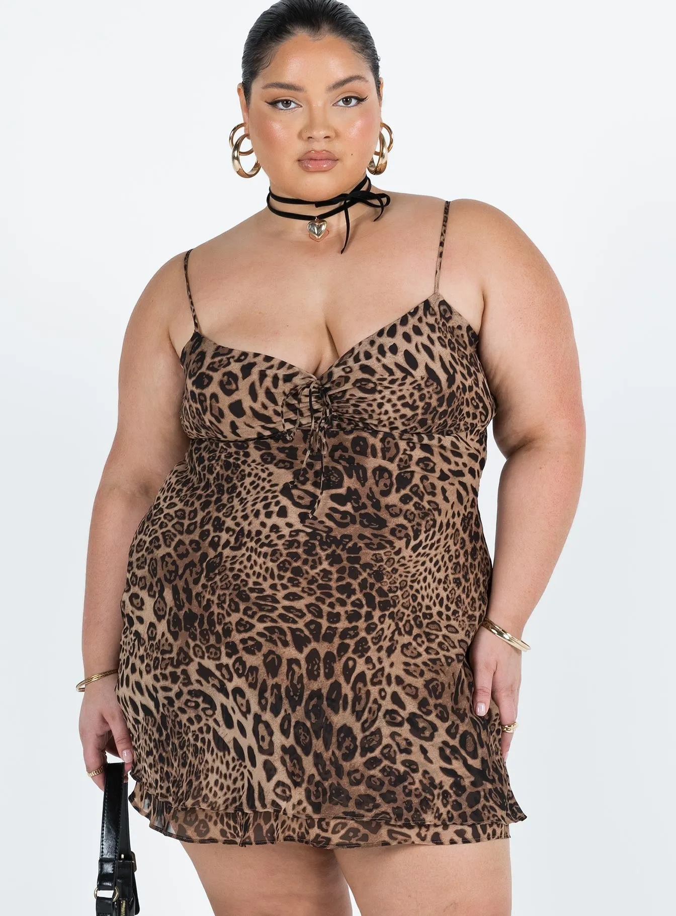 Linnard Mini Dress Leopard Curve