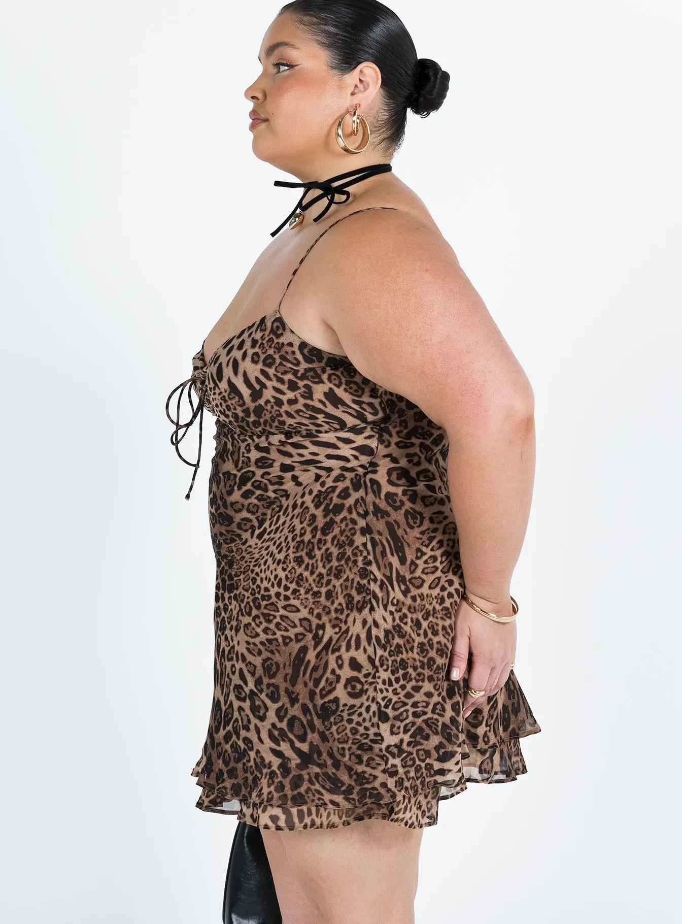 Linnard Mini Dress Leopard Curve