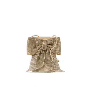 Loeffler Randall Violet Oversized Bow Crossbody, Gold