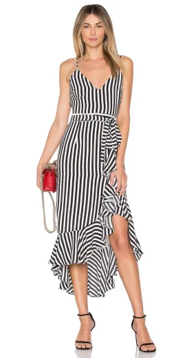 Lovers + Friends Bridget Midi Dress Bold Stripe