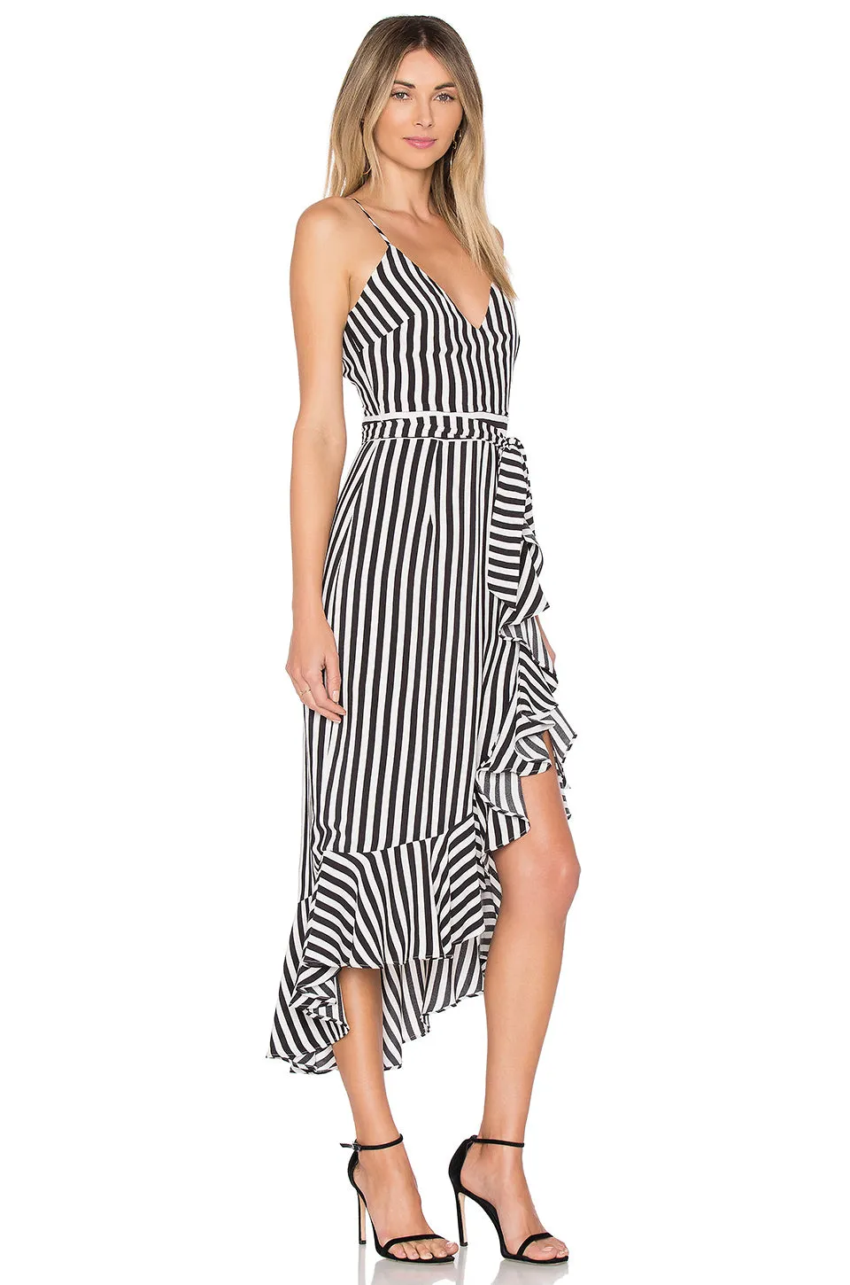 Lovers + Friends Bridget Midi Dress Bold Stripe