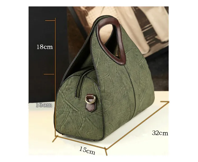 Luxury Fashion Women's Genuine Leather Portable Dumpling Tote Handbag