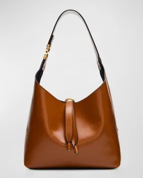 Marcie Small Hobo Bag in Shiny Calfskin