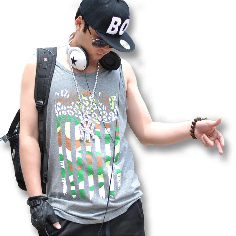 Men's Tank Tops Cotton Sleeveless Undershirts For Bodybuilding Tank Tops Vests Casual Vest SM6