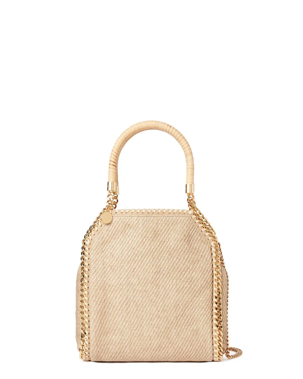 Mini Falabella Raffia Tote Bag